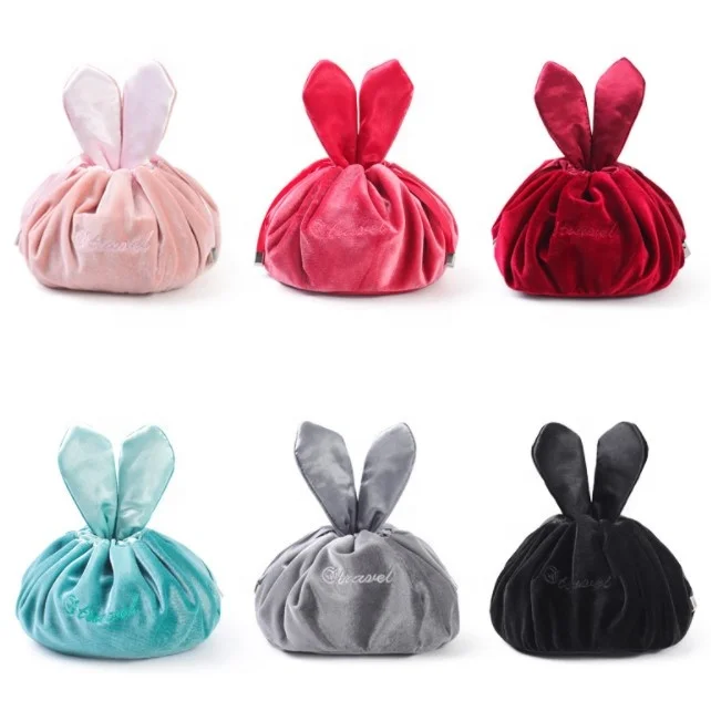 Женский портативный шелковый кошелек на шнурке, атласная сумка, бархатные сумки для хранения макияжа