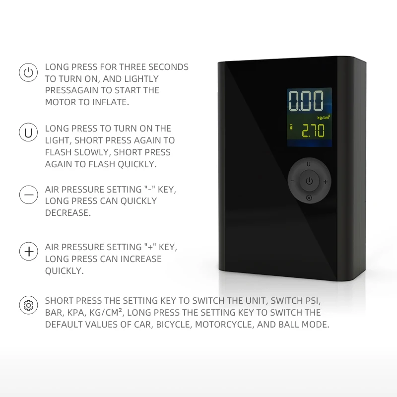 Лидер продаж 4000 мА умный мотоцикл велосипедный шар автомобиль USB перезаряжаемый мини-портативный Электрический пневматический насос для шин