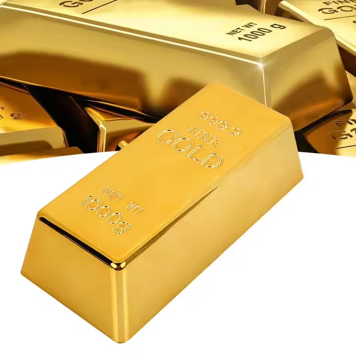 24k Gold Plated Customized plastic Bar Us Dollar Banknote Coins For Game Playing Prop Money
