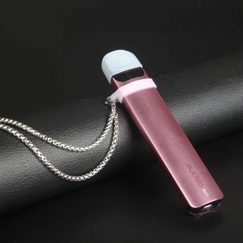 
Wholesale pendant lanyard e cigarette with Silicone dust Ring vape pen lanyard Metal Chain necklace protective for Aspire 