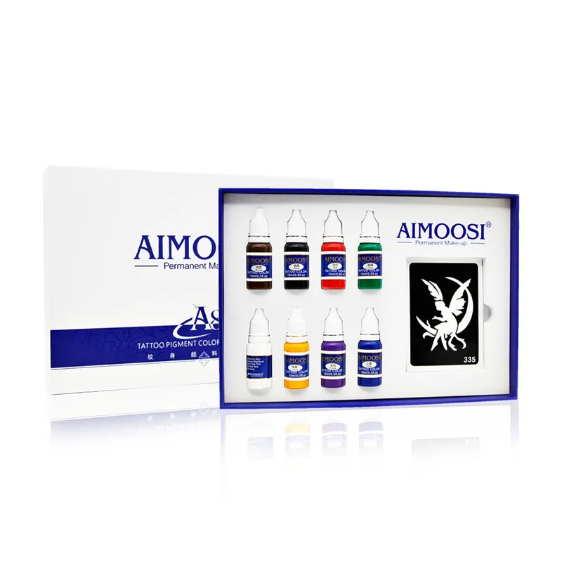 professional 8 color tattoo ink set custom 8 color dynamic eternal tattoo ink supplies