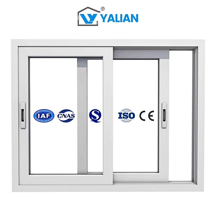 YaLian Modern Design Double Pane Sliding Window with Smooth Aluminum Tilt System for Apartment Use
