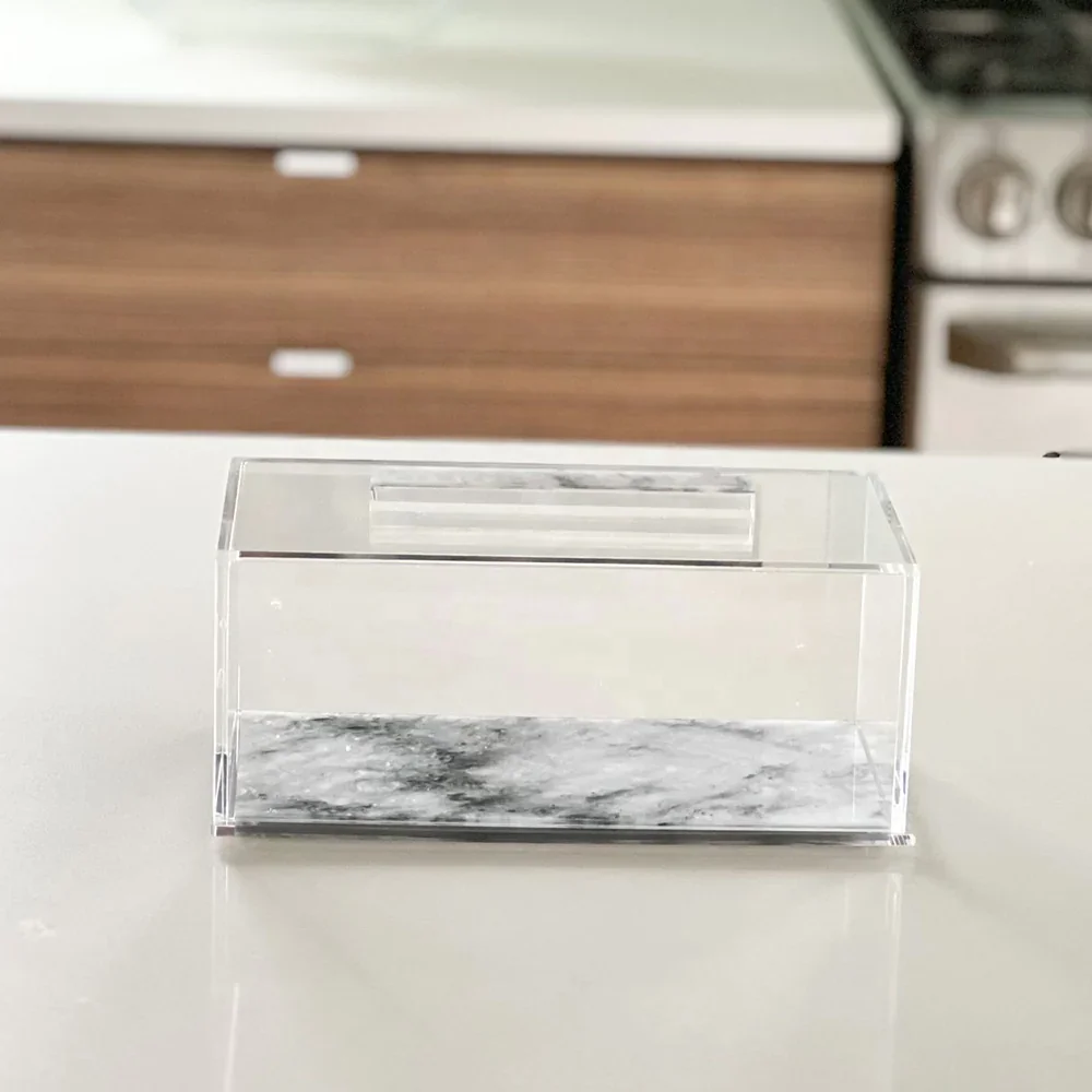 Lucite Marble Acrylic Lucite Cake Case Box Dome With Lid Lucite Cake Dome Factory Custom Acrylic Bread box  Matzah Box