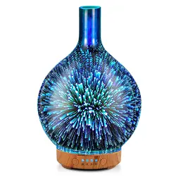 3D lamp glass 100ML diffuseur de parfum LED firework Light mini evaporative personal space air humidifier usb aroma oil diffuser