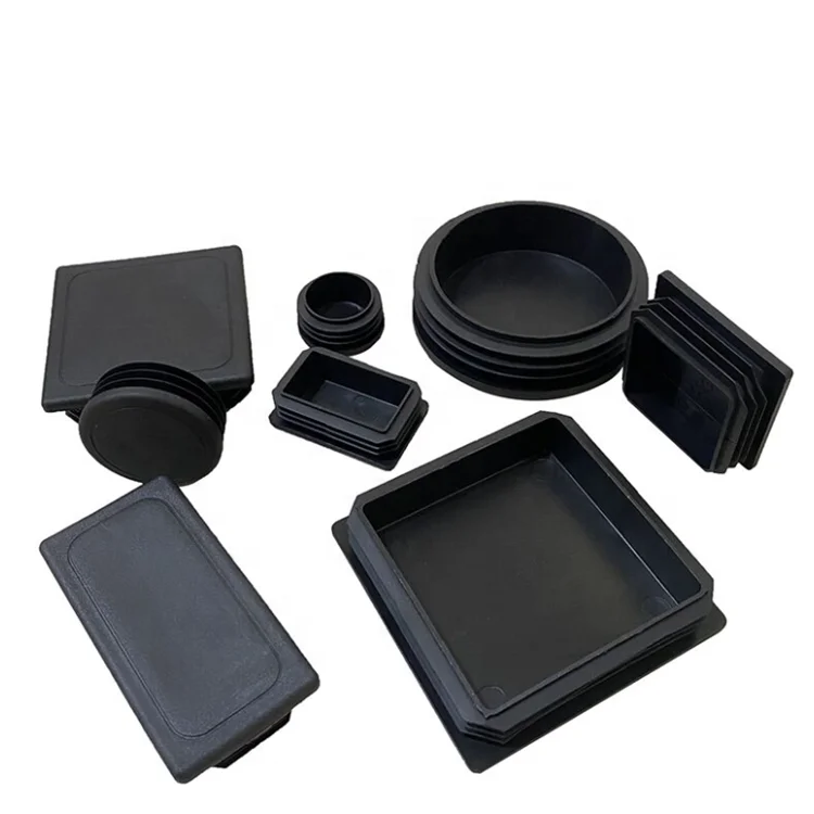 Квадратные трубные черные пластиковые заглушки/пластиковые квадратные трубные заглушки, трубные вставки, заглушки/Пластиковые Заглушки для мебели