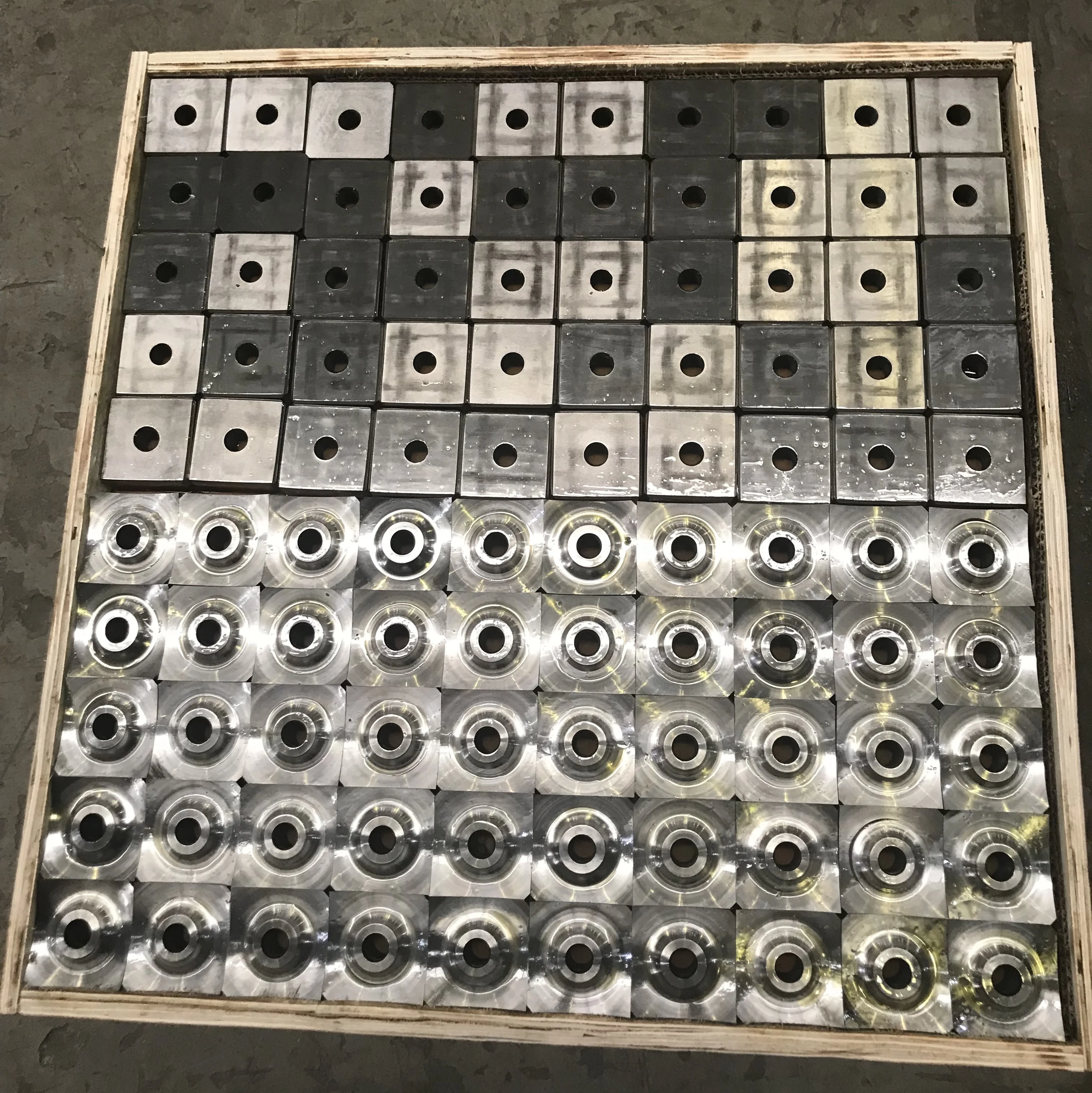 40X40X25mm ready in stock square rotor blades with D2 material factory price shredder blades