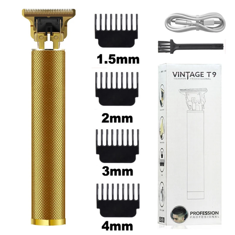 Custom Hair Cutting Machine Zero Gapped Hair Clipper Trimmer Vintage T9 Tondeuse A Cheveux T Blade Hair Trimmer