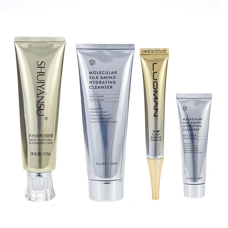 Skin Care Pe Facial Cleanser Squeeze Bottle Hand Empty Container Soft Cosmetic Tube Packaging Lotion Eye Cream Plastic Tube