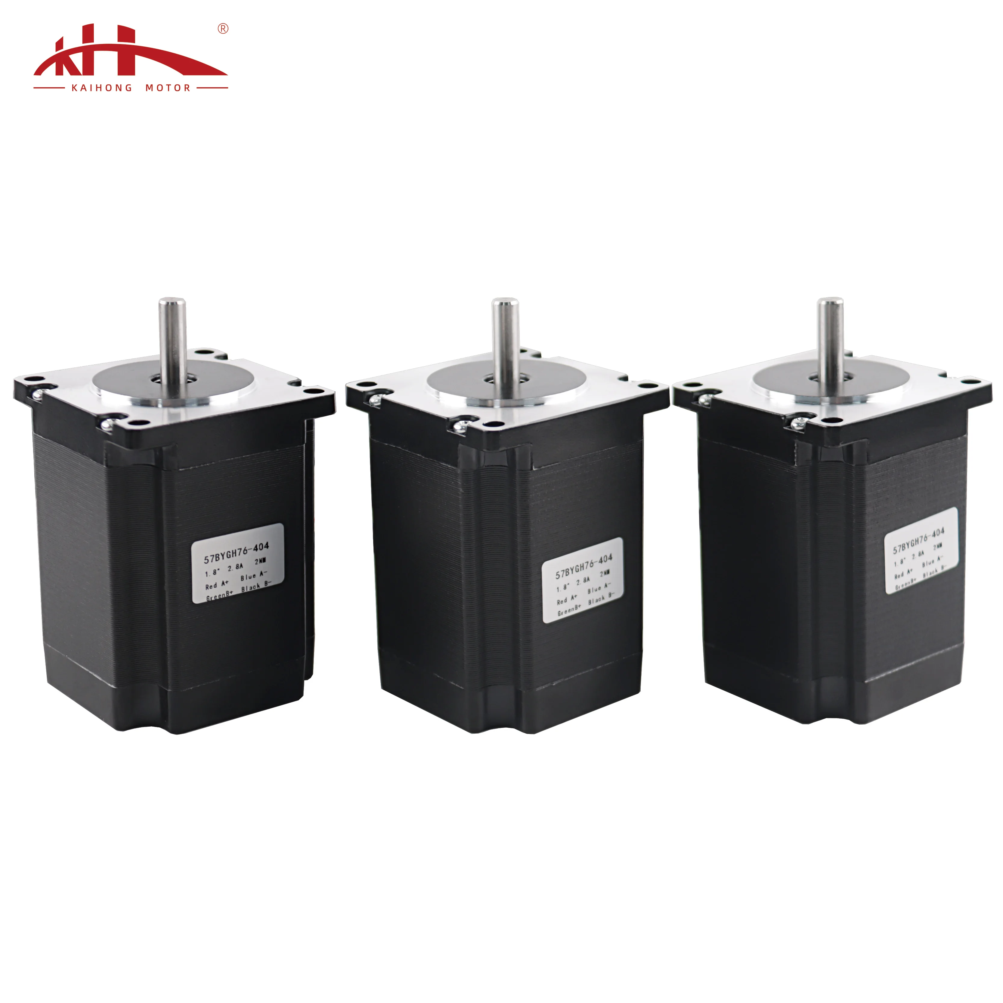 Kaihong 57x57x76mm 1.8 Degrees 4.2a 24v Kit Cnc 3 4 5 Axis Nema 23 Stepper Motor 2nm 57bygh76 Nema 23 High Torque For 3d Printer