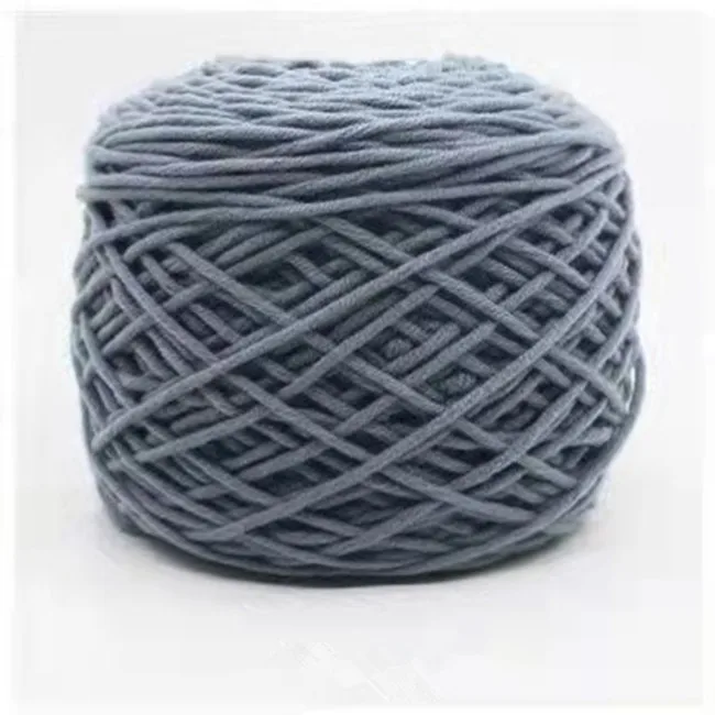 Factory Wholesale 200g roll Knitting Hand Crochet Acrylic Yarn Hollow Round Strand Baby Milk Cotton Ring Soft Fancy Tufting yarn