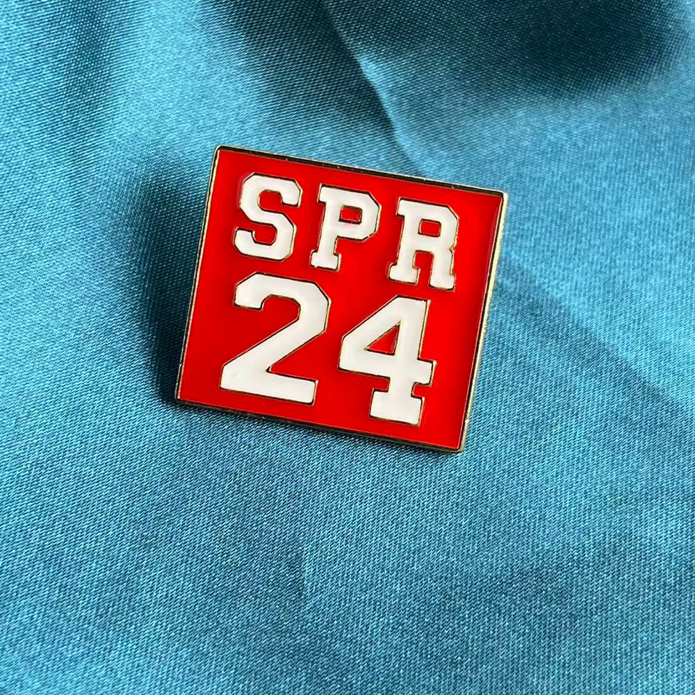 Greek Sorority Delta Aka Green And Pink Spring 24 Brooch Square Red And White SPR 24 FALL 24 Lapel Pin