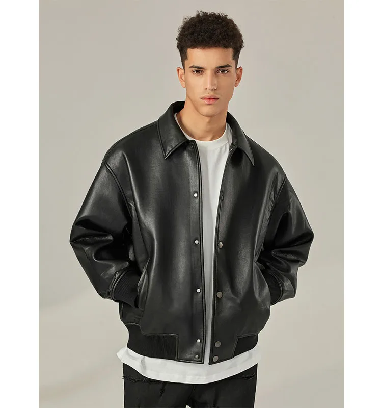 Custom Logo Spring Jackets Unisex Wholesale Fashion Women Pu Leather Jacket