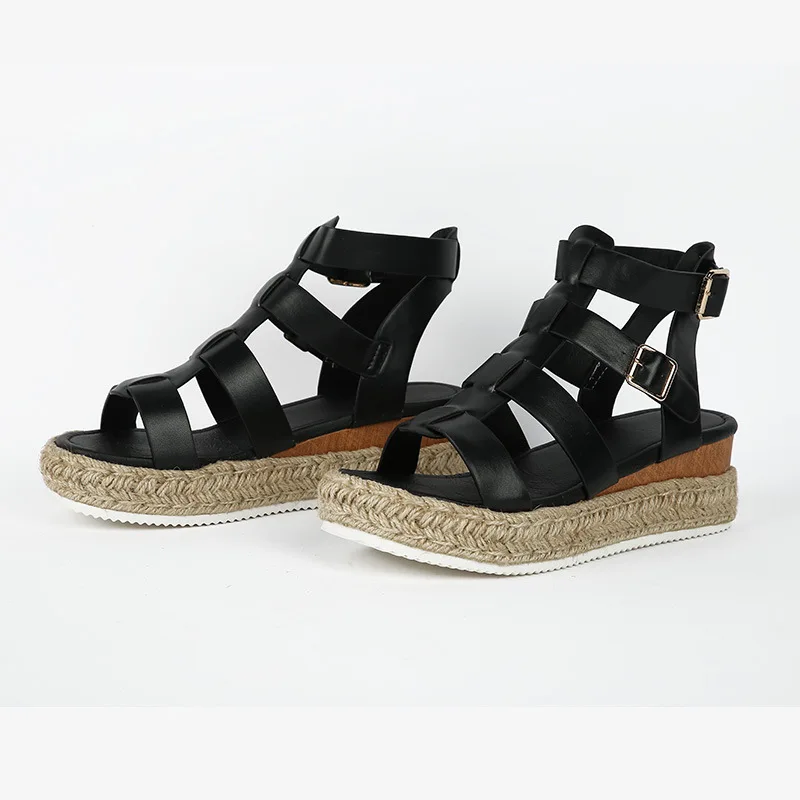 New Summer adult Shoes Large Size Foreign trade Fashion flat shoes Round head Lightweight woman sandals