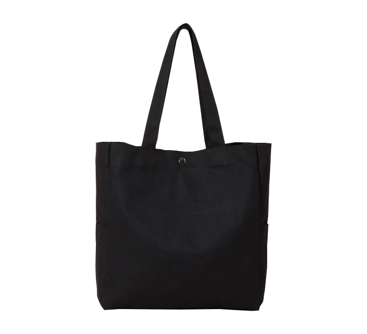 Wholesale High Quality Plain Organic Reusable Fashionable Custom Design Print Cotton Canvas Tote Bag Shopping Bag With Logo