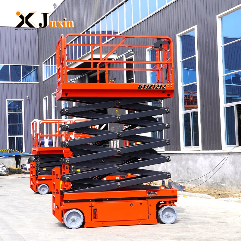 Scissors-fork hydraulic lifting platform for outdoor maintenance of fully self-propelled elevator aerial work vehicle