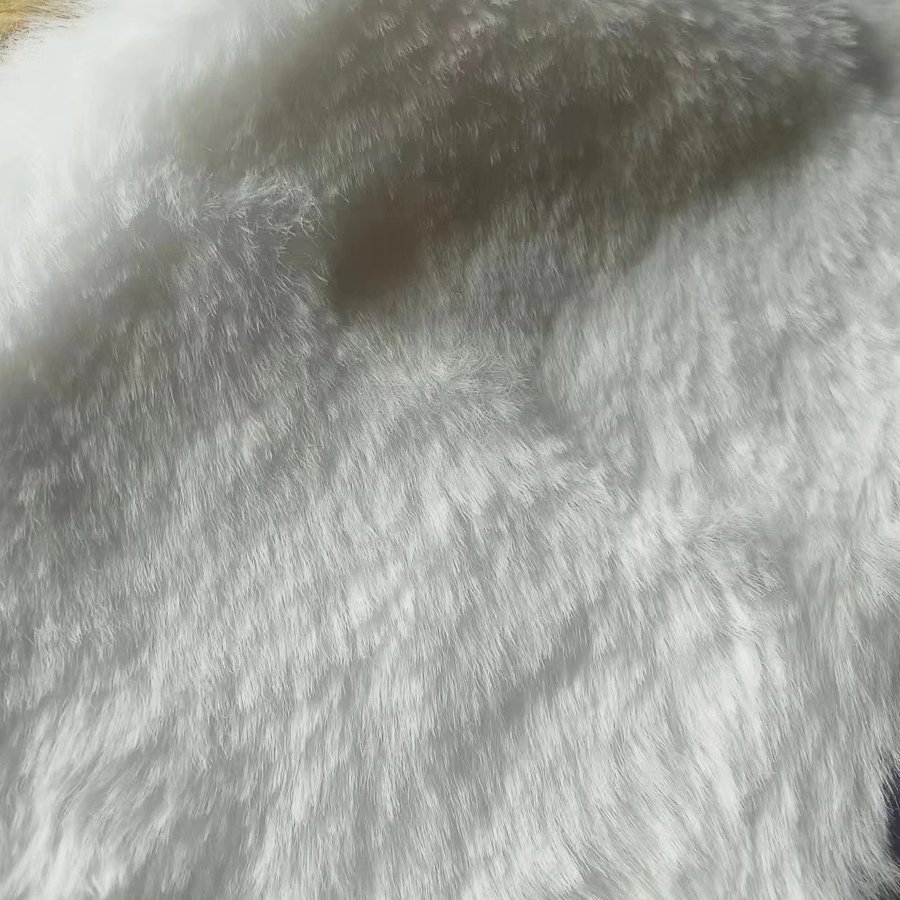 2024 Merino Wool Faux Rabbit Fur Fabric Plain Style Cashmere Knitted Twill Wool Polyester for Home Textiles Upholstery Bag Use