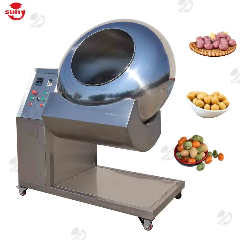 Stainless steel caramel peanut coating machine cashew nut almond coating machine groundnut nut
