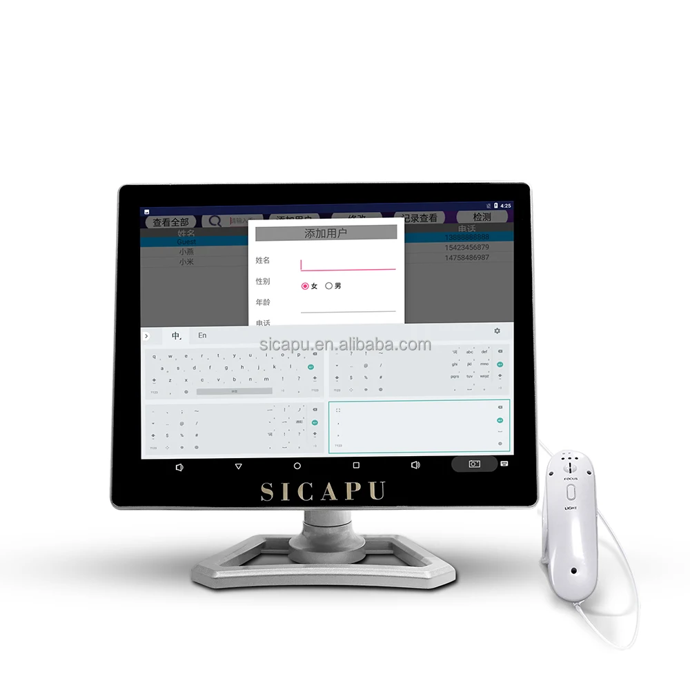 SICAPU  hair Analysis Machine Hair And Scalp Analysis Hair Testing Machine 15 inches touch screen professional scalp analyzer