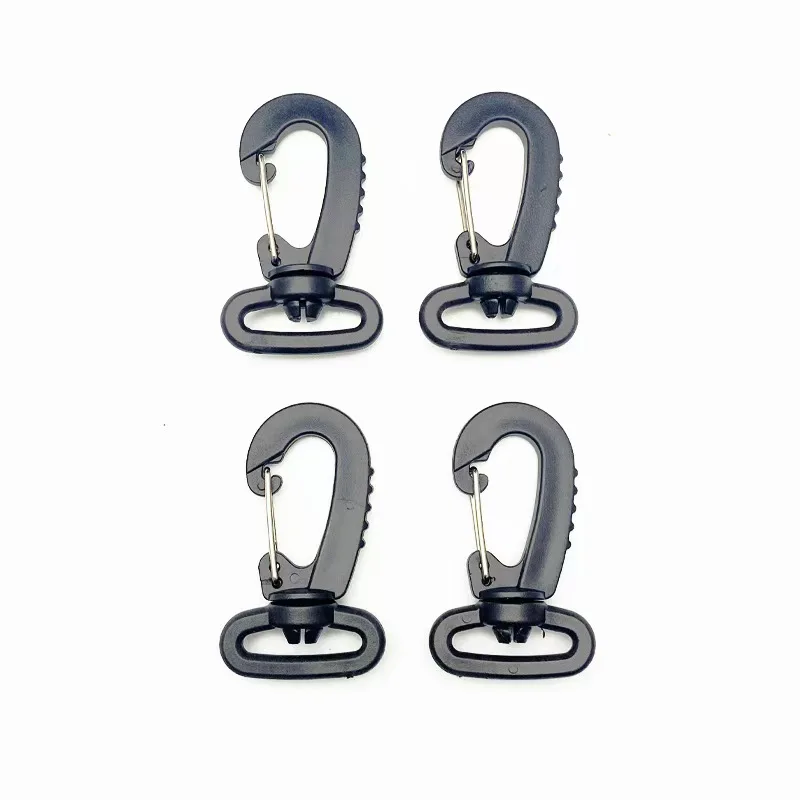 factory Direct Supply POM Rotating Iron Wire hook Buckle Plastic Strap for School Bags Luggage Backpacks with swivel Hook Type