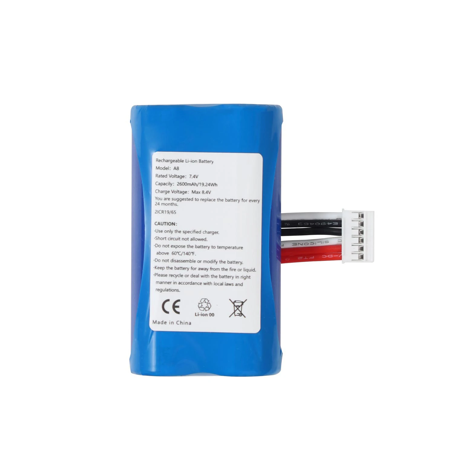 Lithium Ion POS Terminal 7.4V 2600mAh 3000mAh 3400mah Battery for Landi A8 V5 E350 E550 Ingenico A8 LD18650D LD18650A Battery