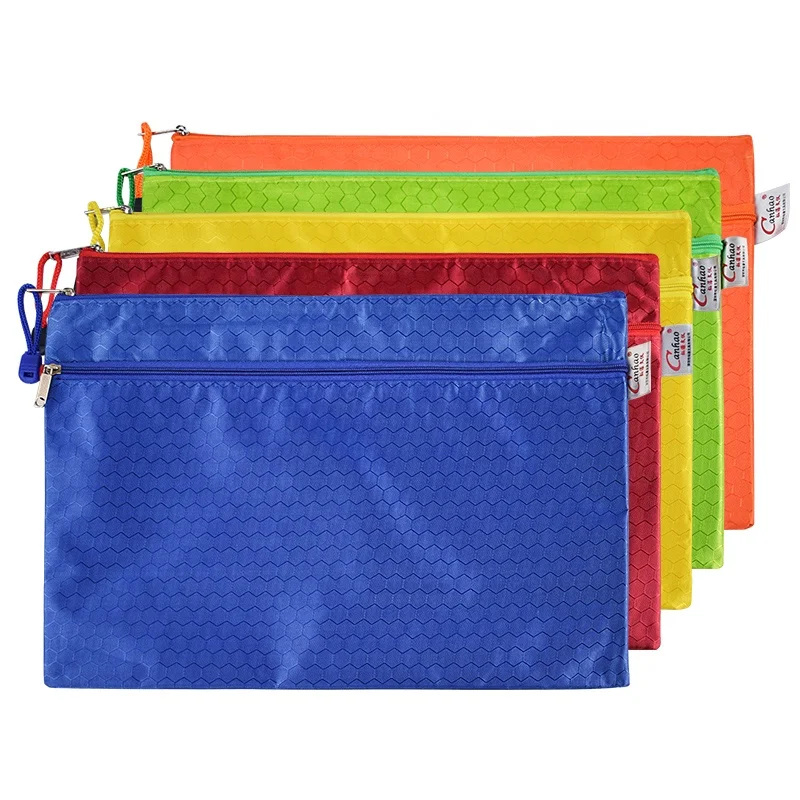 A4  custom file book double zipper pocket car document bag