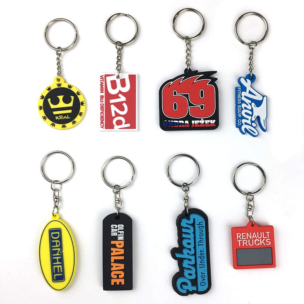 Customized promotional Cute Soft PVC Rubber Key Ring Key Chain Keychain, Rubber Keyring, Silicone Key Chain
