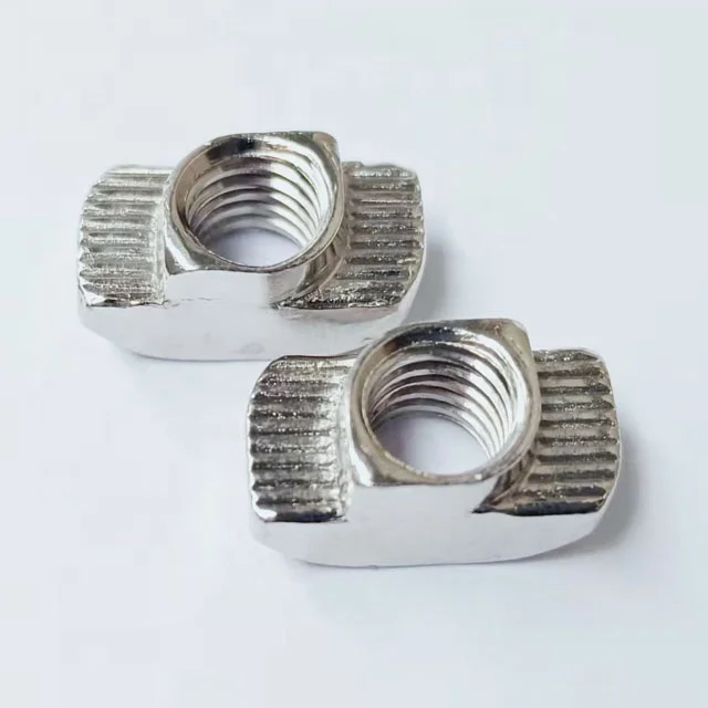 Wholesale 10 Slot DIN Metric M4 M5 M6 M8 Self-Locking T-Nuts T Sliding Nuts Hammer Nuts For 4545 Aluminum Extrusion Profile