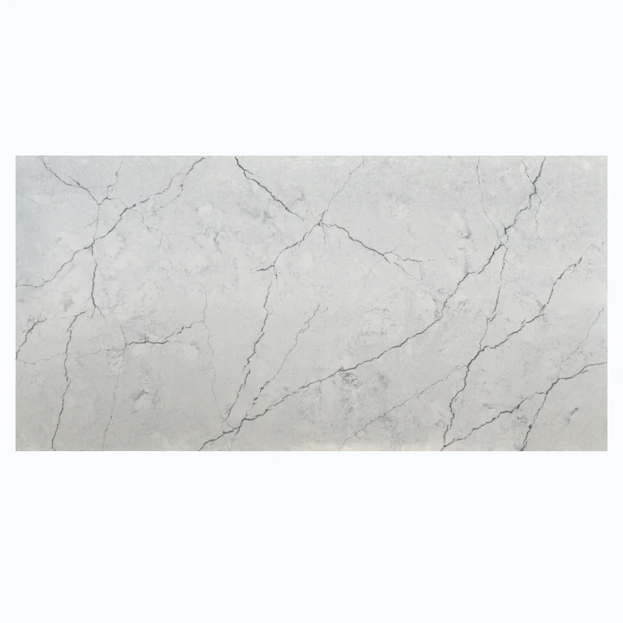 Factory High Density Calacatta Quartz Slabs Polished Surface Quartz Stone For Kitchen Countertop 20mm