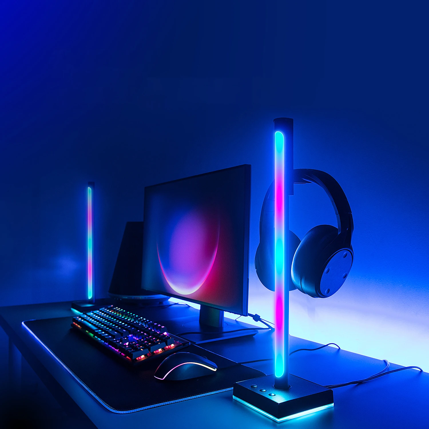 Подставка-держатель для игровой гарнитуры с RGB-подсветкой и управлением через приложение