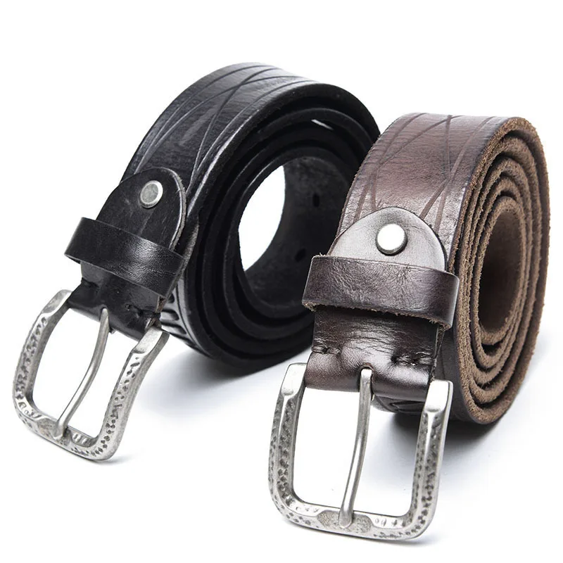 Мужские ремни и аксессуары Berenz, кожаный ремень растительного дубления, модные мужские ремни из сплава и пластика с пряжкой-иглой
