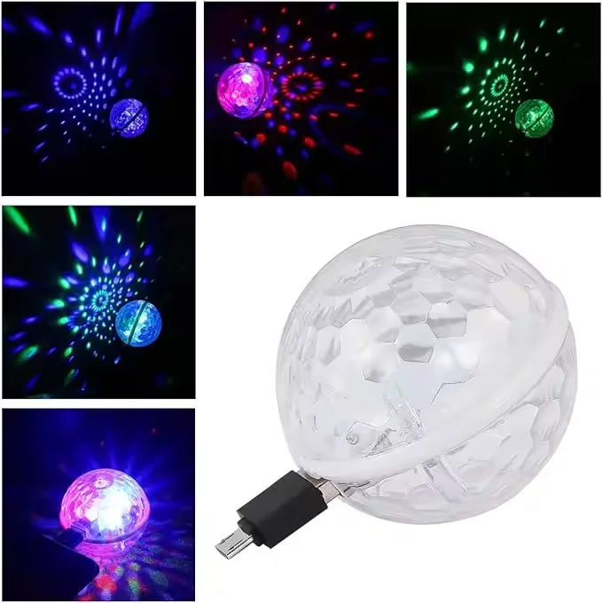 Portable Family Party Strobe Karaoke Birthday Wedding Show Bar USB Mini Party Light Stage Ball Light