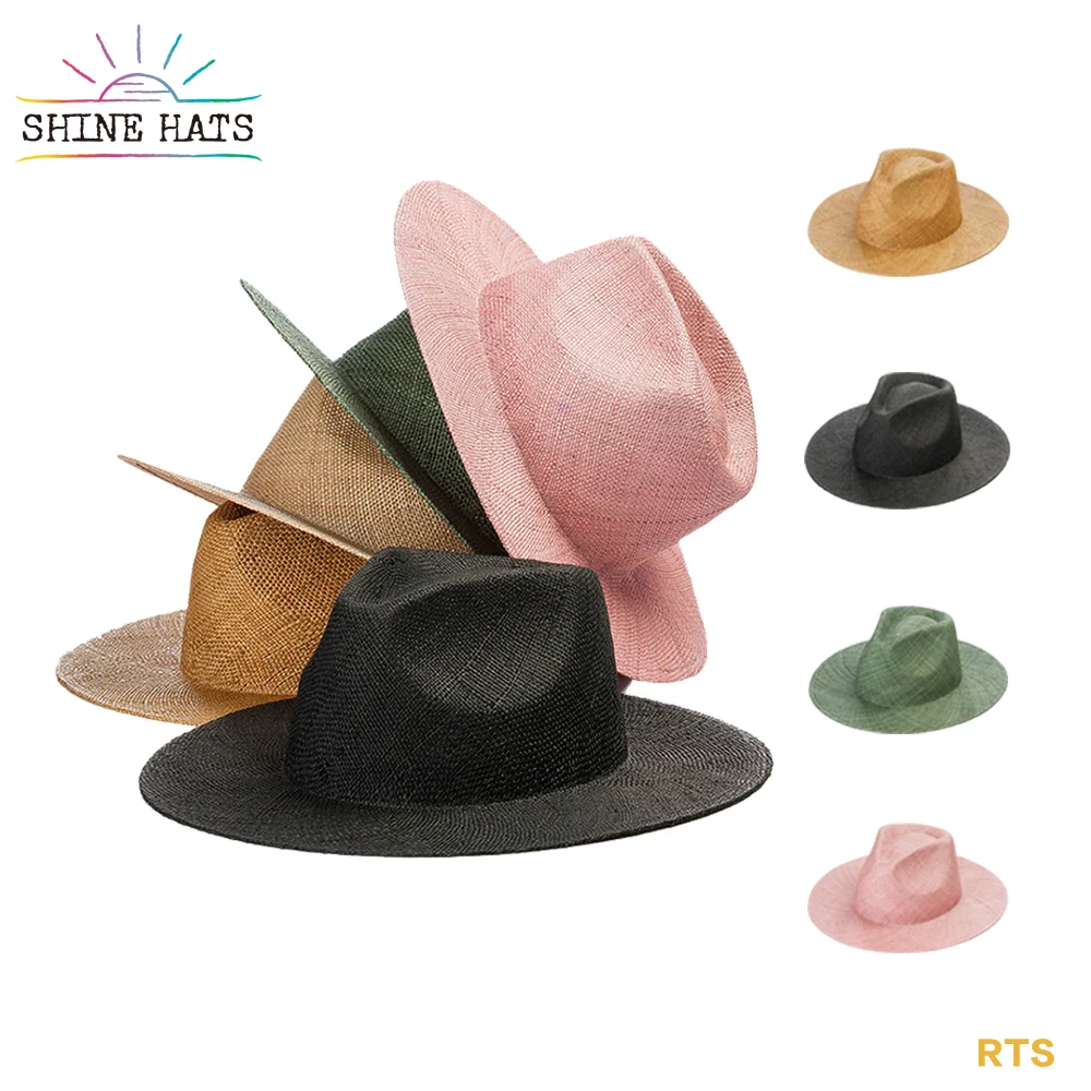 Shinehats OEM Colorido Hommes Et Femmes Light Straw Hat Brim Sombrero De Verano Beach Jazz Top 56.5cm Head Circumference 9.5cm