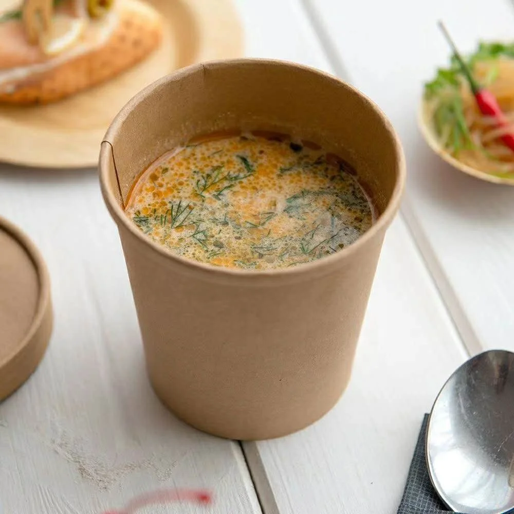 wholesale eco-friendly kraft paper salad soup bowl food packaging,cartoon ice cream paper cup smoothie fried yogurt small bowl/