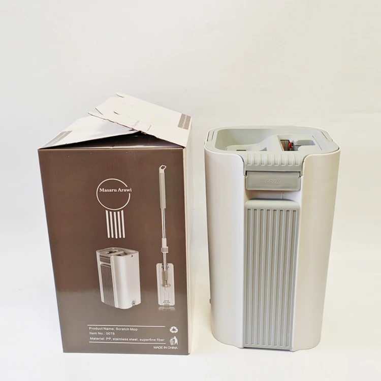 360 rotation flat Mop Home Cleaning System Spinning Floor Mop with Vertical washing Bucket