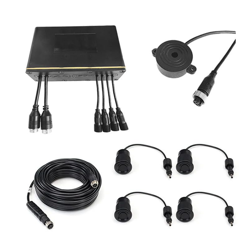 High Quality Electromagnetic Truck Parking Sensor Reverse Radar Ultrasound 5m Stable Parking Assist 4Sensors System