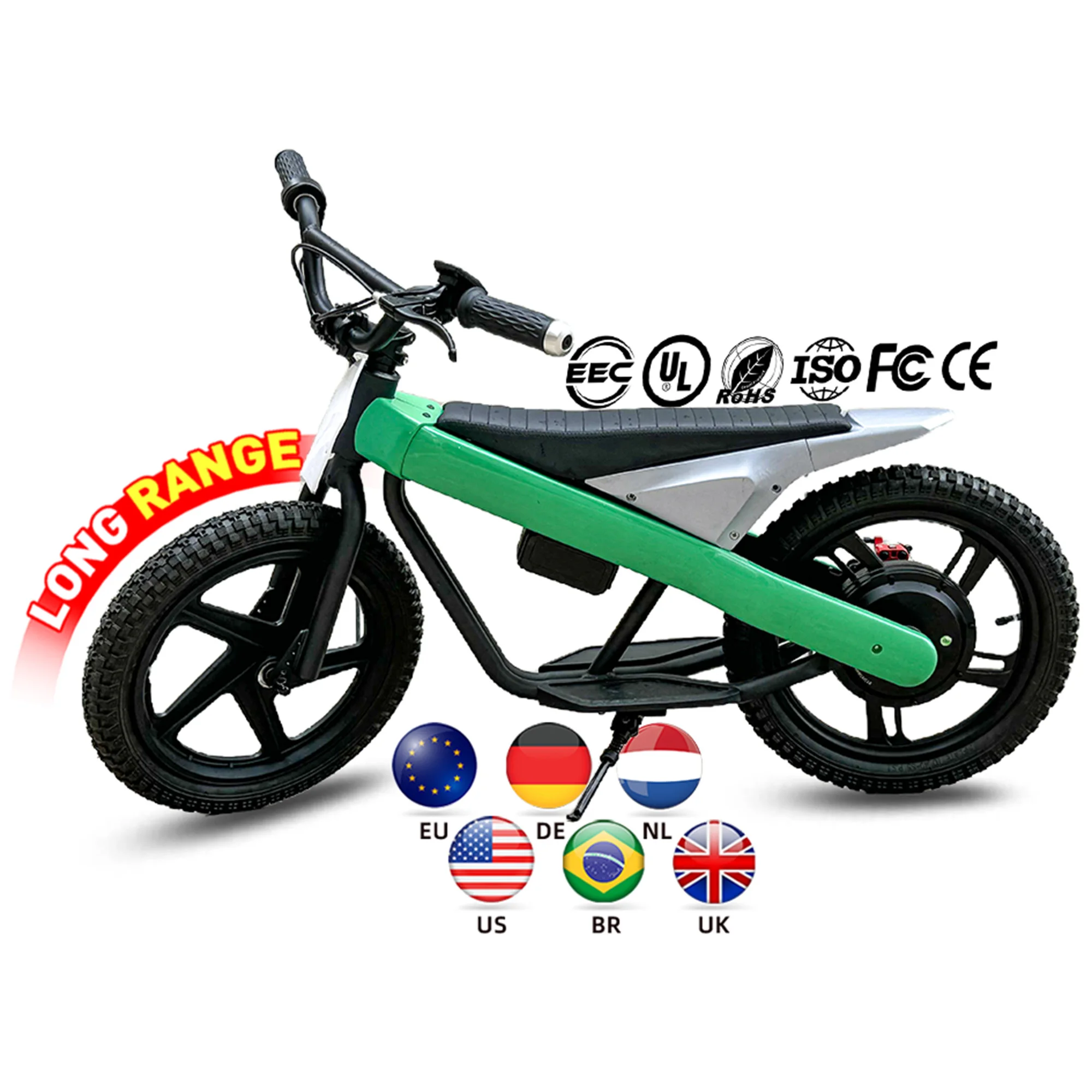 2024 new Product Kids Balance Bike 16 Inch e-bike for kids 300W 24v Lithium Battery Mini Electric Bike for Kids