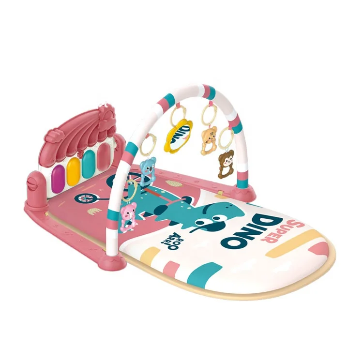 Baby Piano Gym Mat Fitness Frame with Rattle Toys Foldable Baby Play Mat