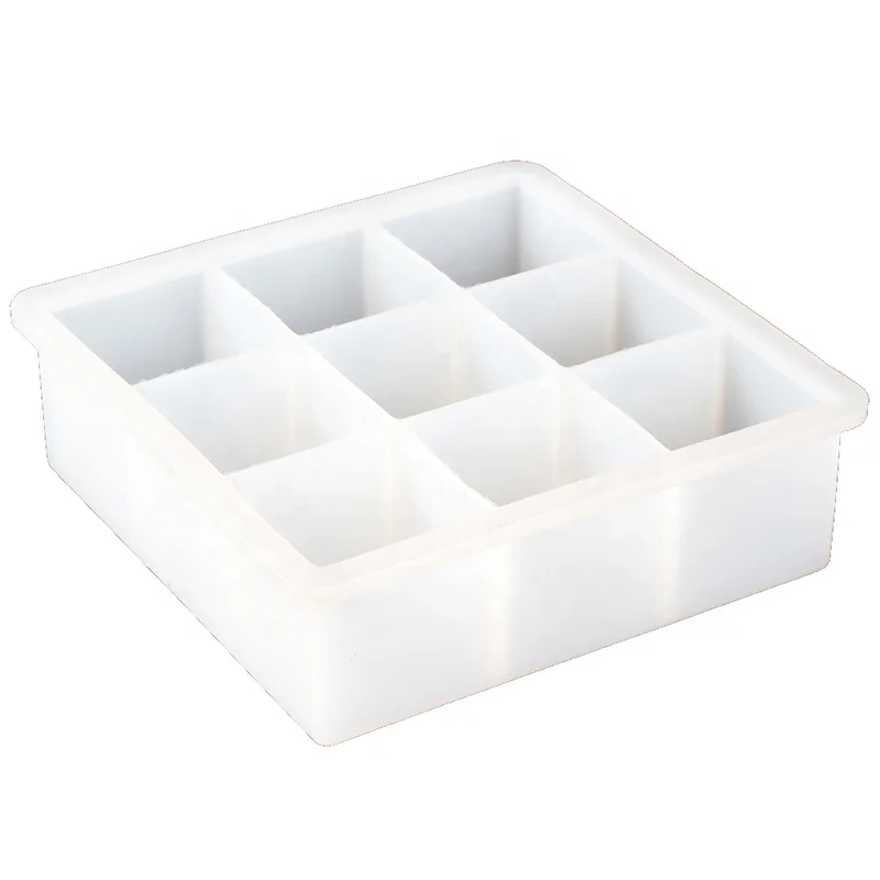 Николь дешевая ручная работа 9 полостей квадратная силиконовая форма для мыла льда