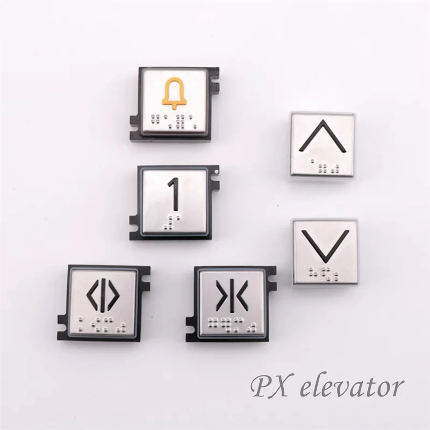 Elevator push-button mechanical control panel button  controls the dial dial  word plate button