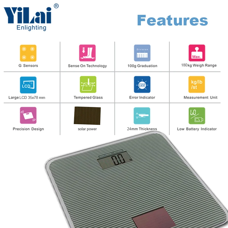 330 lb 150 kg custom electronics digit adult balanzas personal bath weight  solar weighing scale home