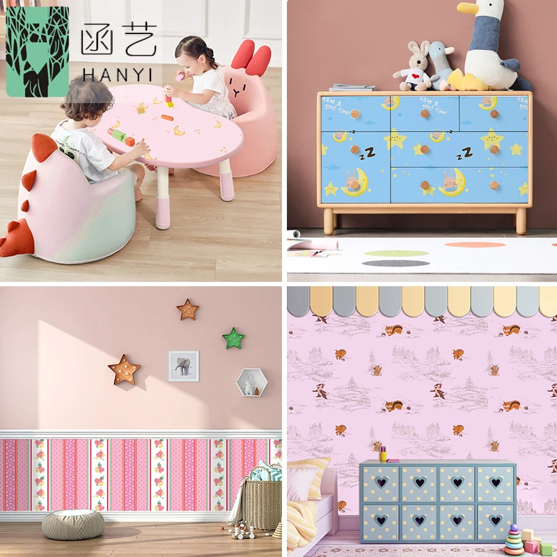 High Quality Self Adhesive Wallpaper PVC Sticker Wall Paper Children Wallpaper