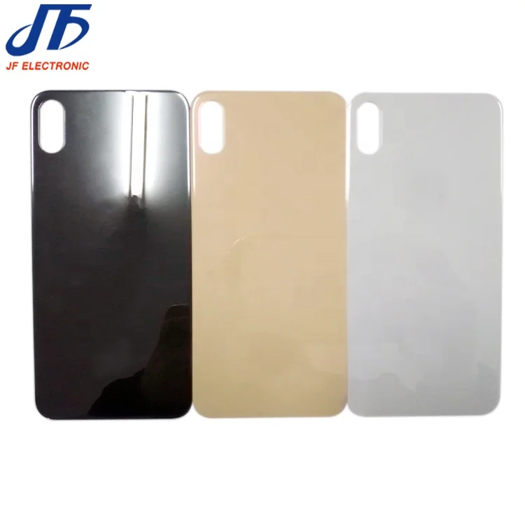 Большое отверстие крышка аккумулятора заднее стекло для iphone X XS MAX Задняя стеклянная панель с