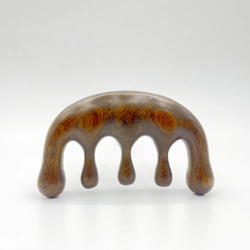 Portable sandalwood meridian massage head massage comb