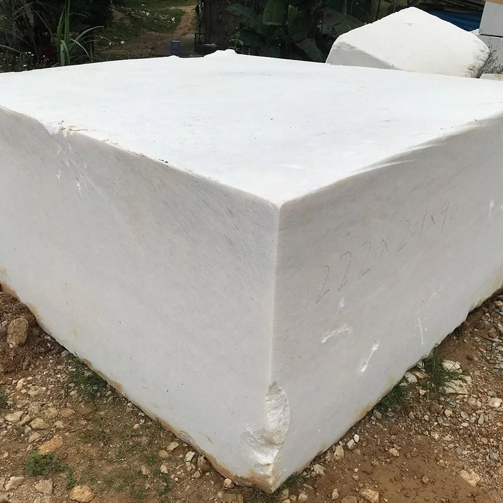 High Quality Natural White Vietnam Marble Stone Block