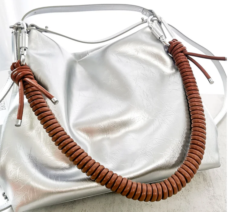 handmade New luxury customPU leather braid rope 6mm shoulder crossbody bag strap for crossbody bags rope bag strap