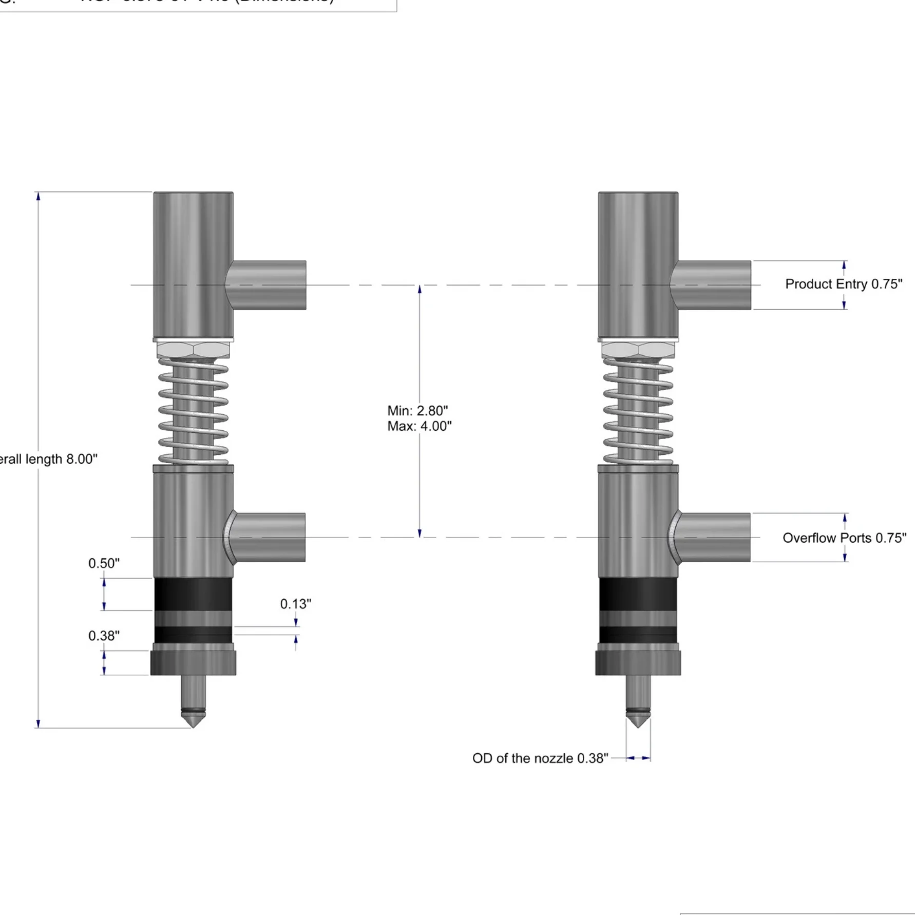 JERRYPACK Custom Filling Head Liquid Filling Nozzle Custom Liquid Filling Nozzle Valve for Liquid Filling Machine