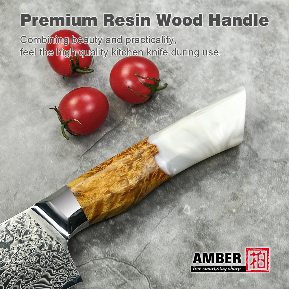 New arrival 8 inch damascus steel Japanese knives kitchen chef knife with resin handle