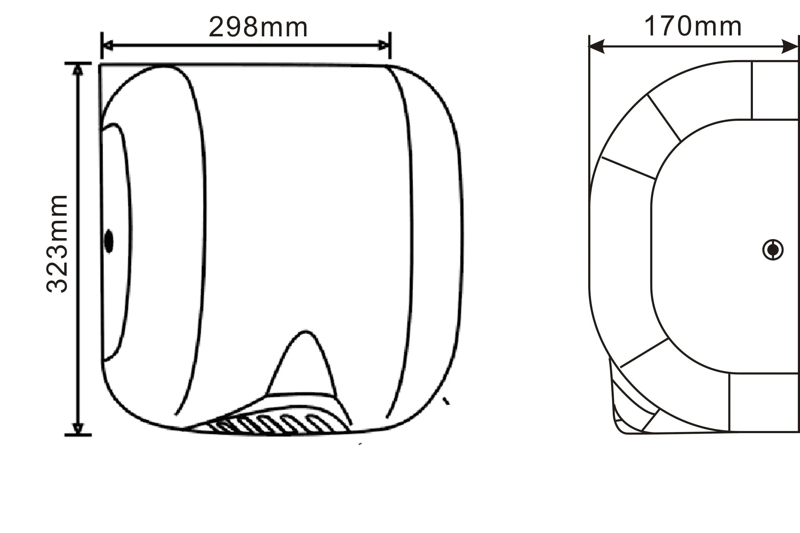 Wall mounted stainless steel electric commercial automatic hand dryers WS-S140