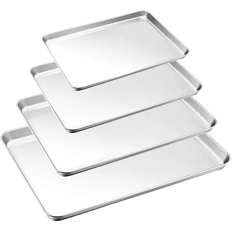 6x4 Hemmed Bake Sheet Pans Drip Aluminum Alloy Perforated Baking Tray Bakeware cake pan for bake