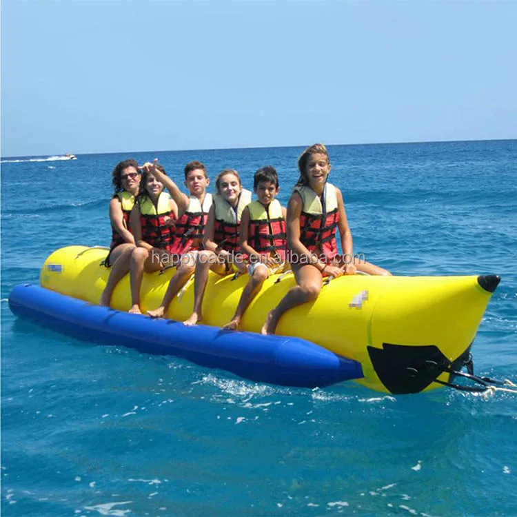 2023 hot sale High quality 0.9mm PVC Custom  water tube inflatable banana boat  towable water sports flying fish for sale